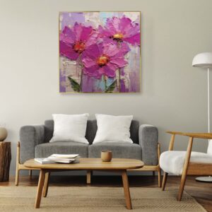 flower canvas on the wall